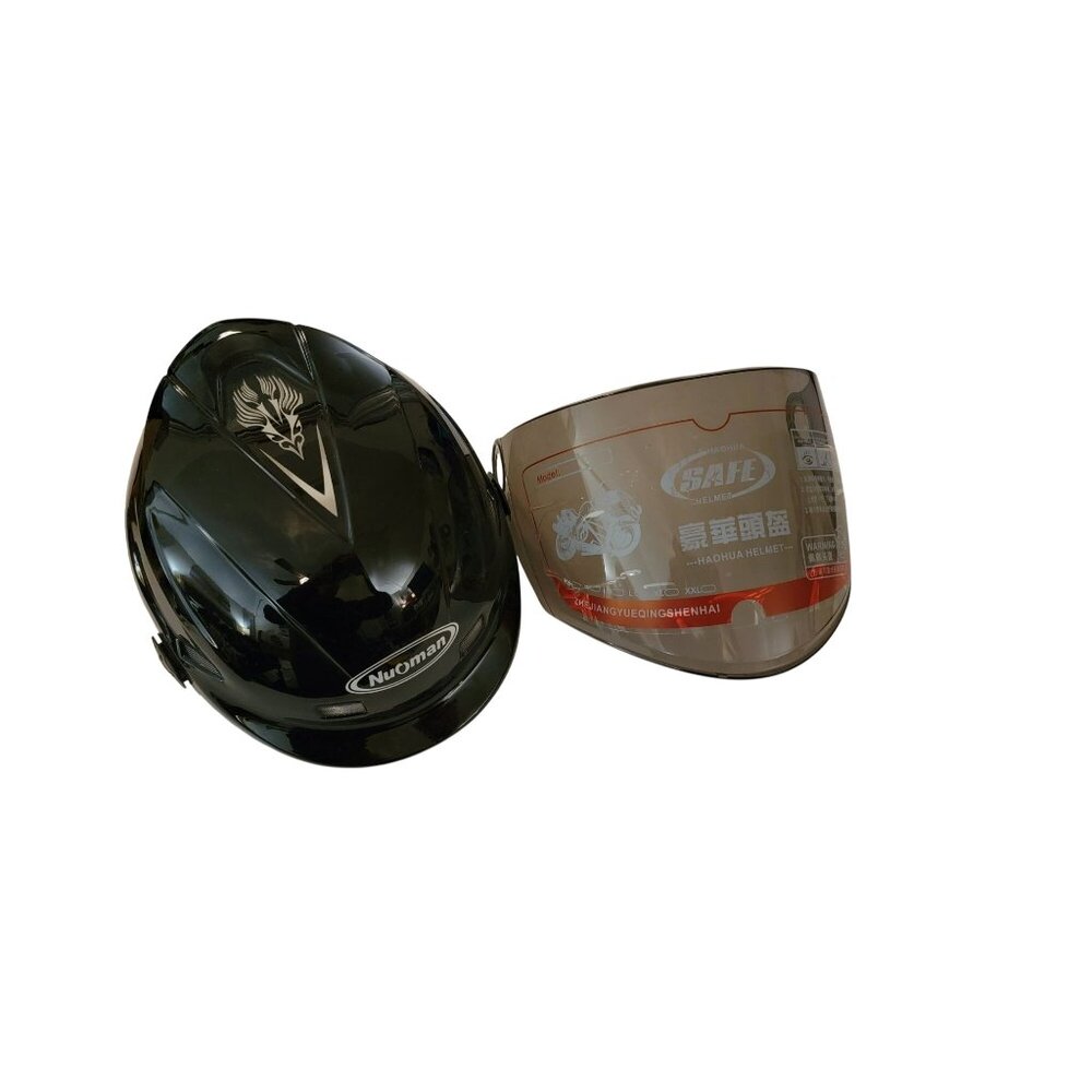 Nuoman Black Bicycle Helmet w/ Tribal Graphics + New Removable Visor